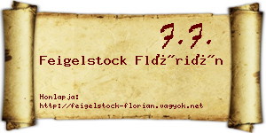 Feigelstock Flórián névjegykártya
